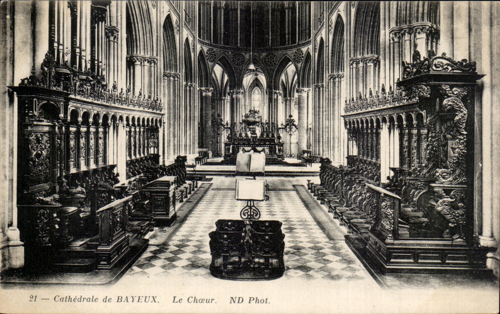 CPA Bayeux Kathedralechor