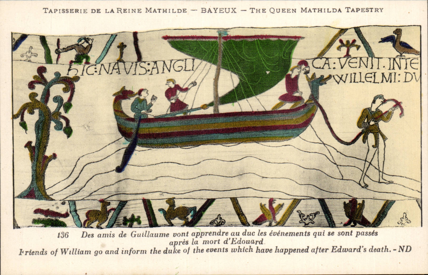 CPA Bayeux Tapisserie of the Mathilde queen Of the friends of Guillaume will learn to the duke events which are master keys
