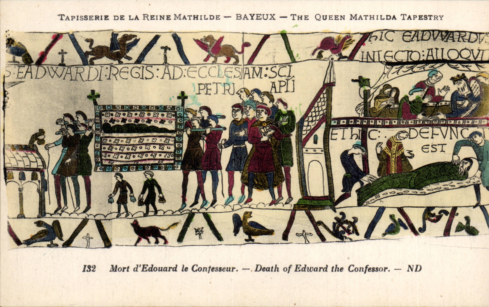 CPA Bayeux Tapestry of Dead the Mathilde queen of Edouard the confessor