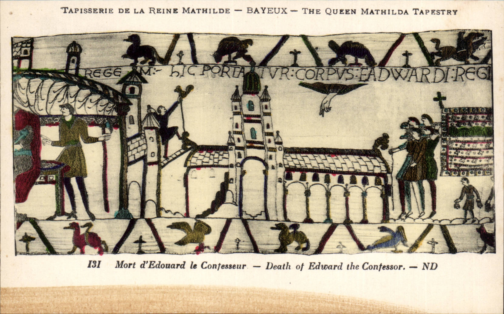 CPA Bayeux Tapestry of Dead the Mathilde queen of Edouard the confessor