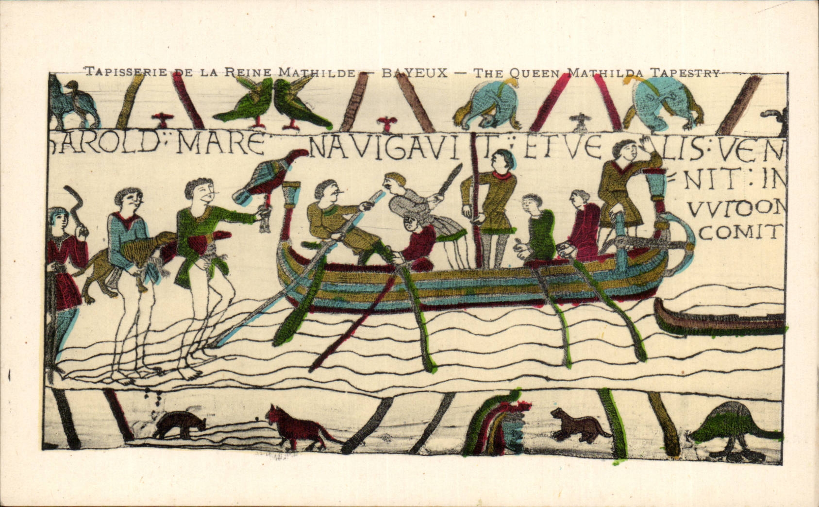 CPA Bayeux Tapestry of the Queen