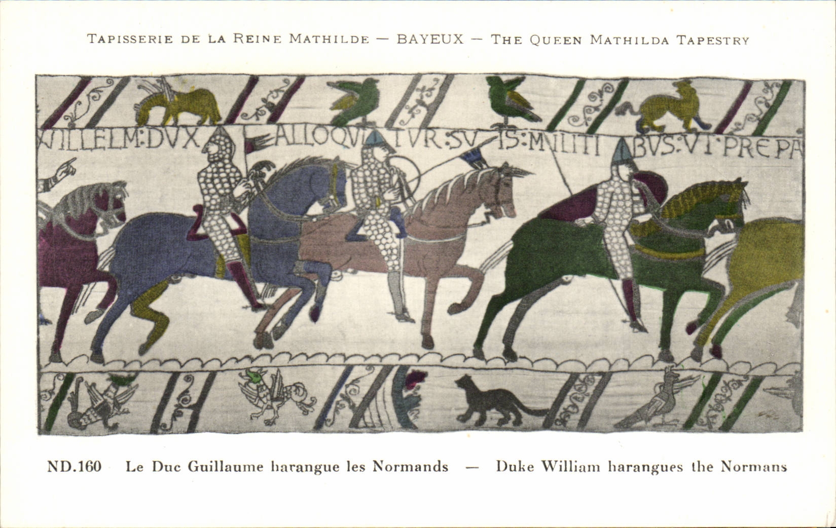 CPA Bayeux Tapisserie de Reine Mathilde Le duc Guillaume harange les Normands