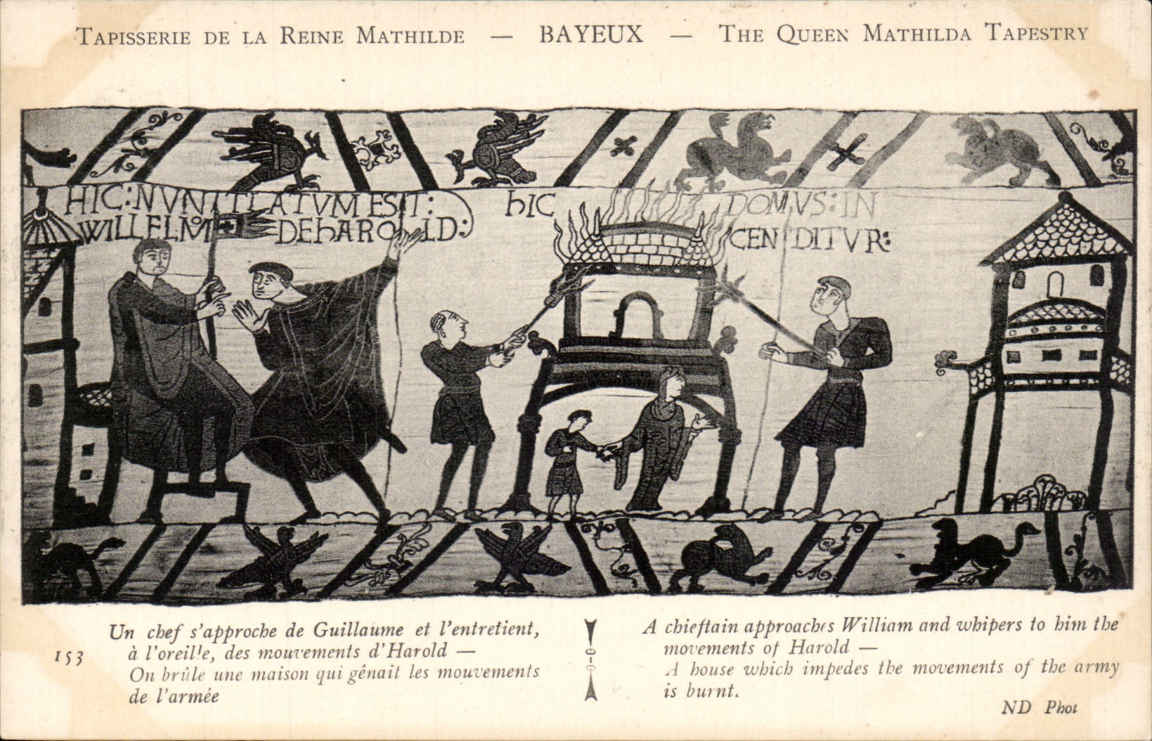 CPA Bayeux Tapisserie de la reine Mathilde Un chef s'approche de Guillaume