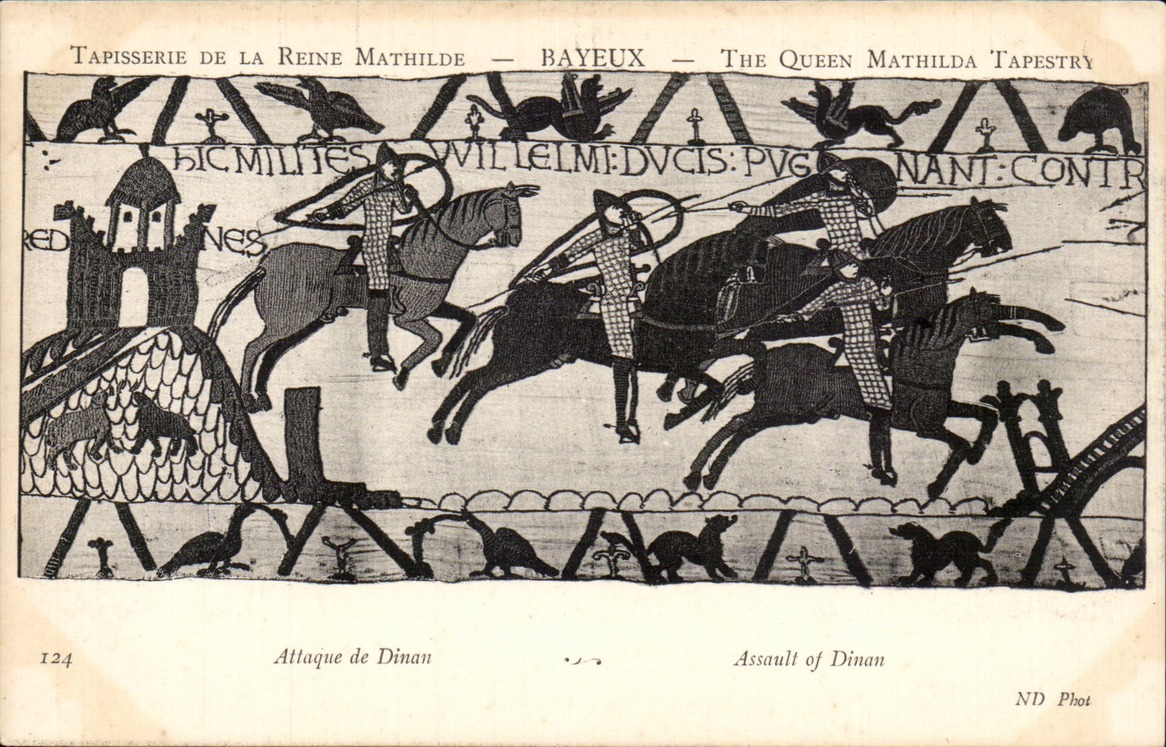 CPA Bayeux Tapisserie de la reine mathilde Attaque de Dinan