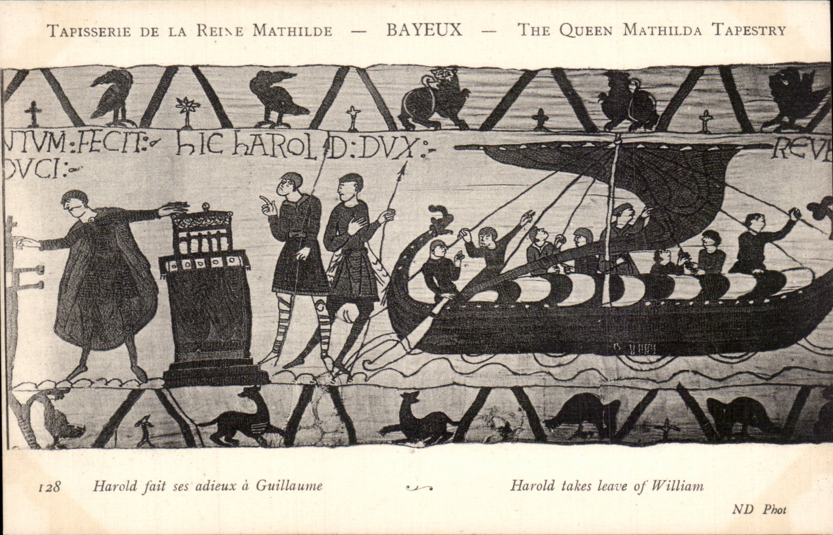 CPA Bayeux Tapisserie de la reine Mathilde Harold fait ses adieux a Guillaume