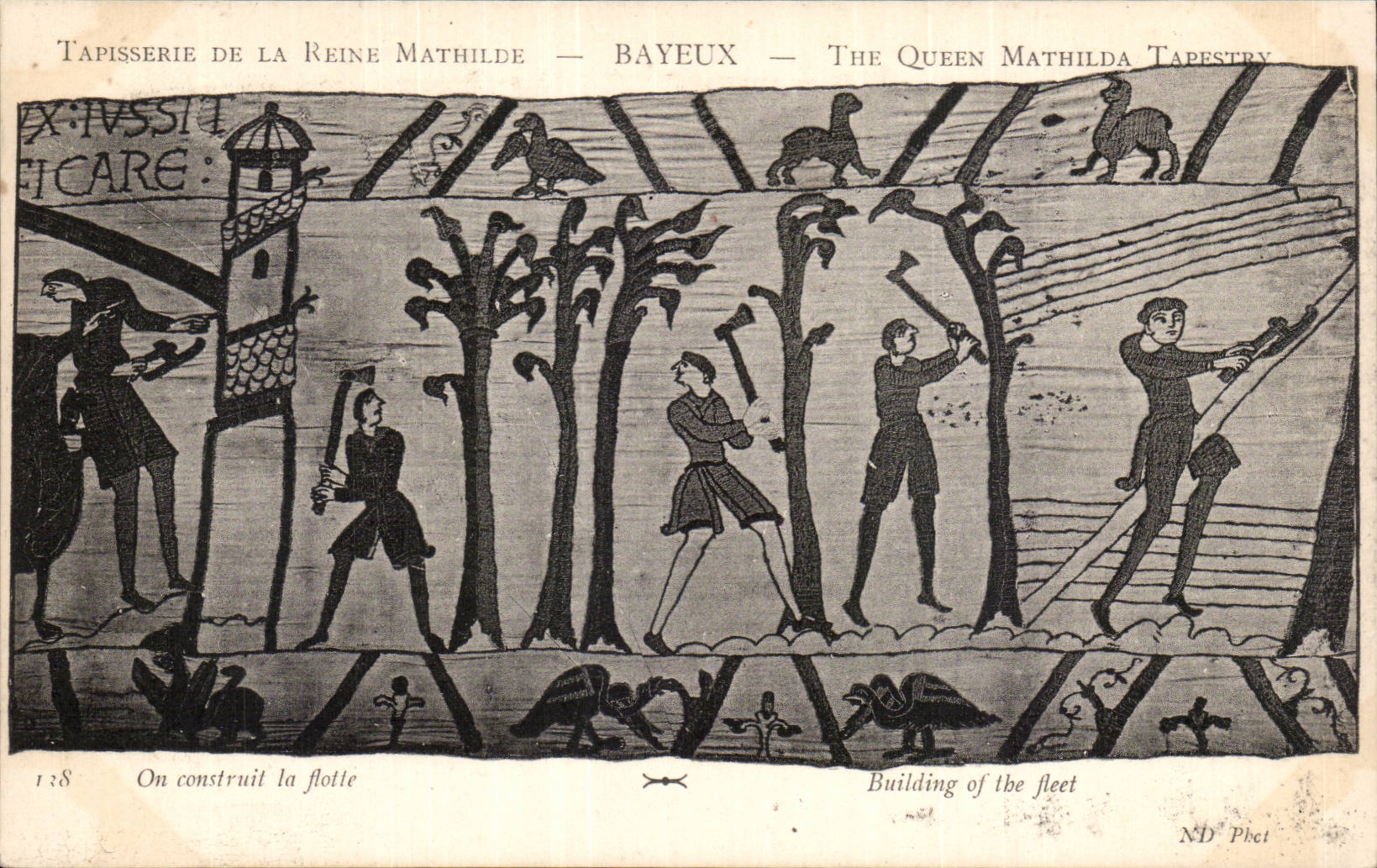 CPA Bayeux TApisserie de la Reine Mathilde On construit la flotte 