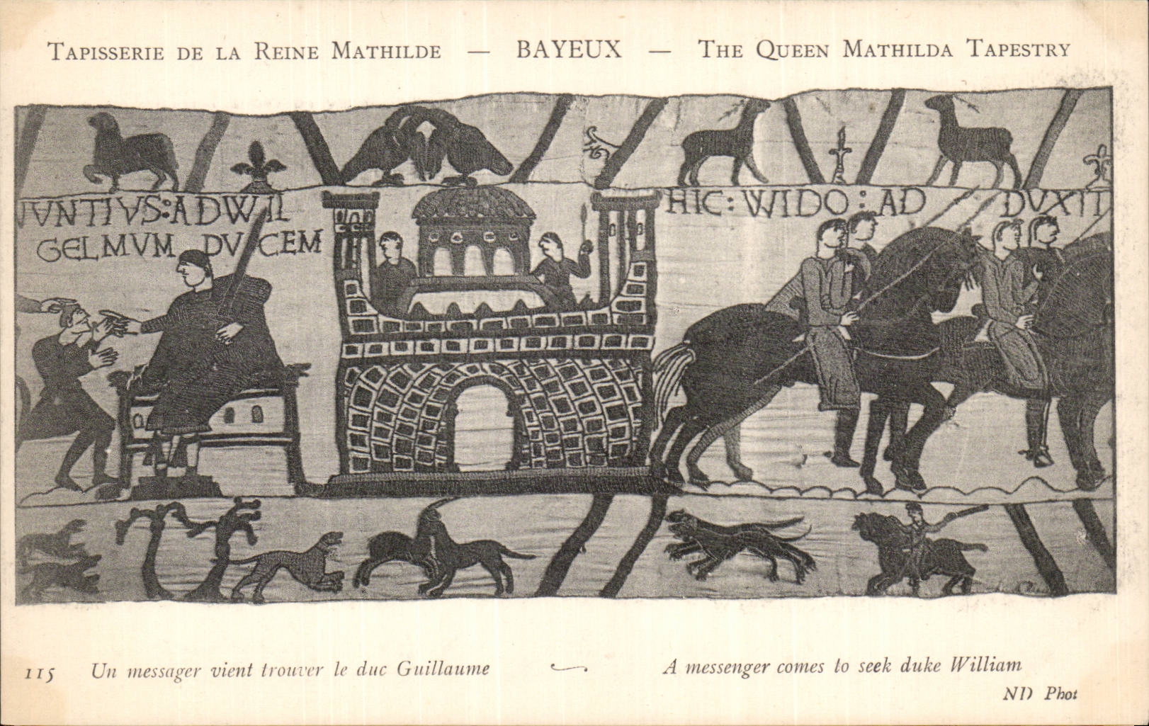 CPA Bayeux Tapisserie of the Mathilde Queen a messenger comes to find the duke Guillaume