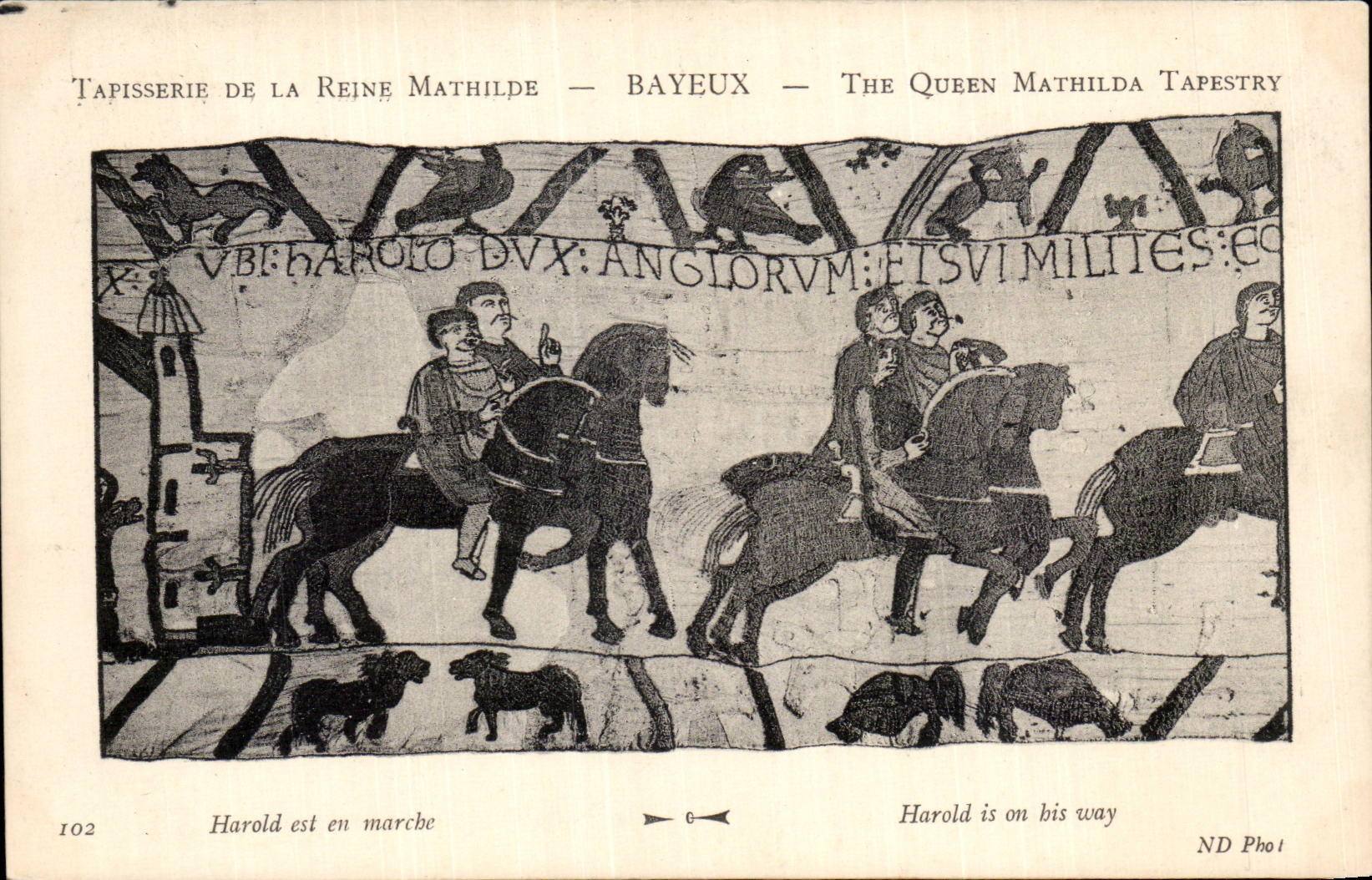 CPA Bayeux Tapisserie of the Harold Queen is in market