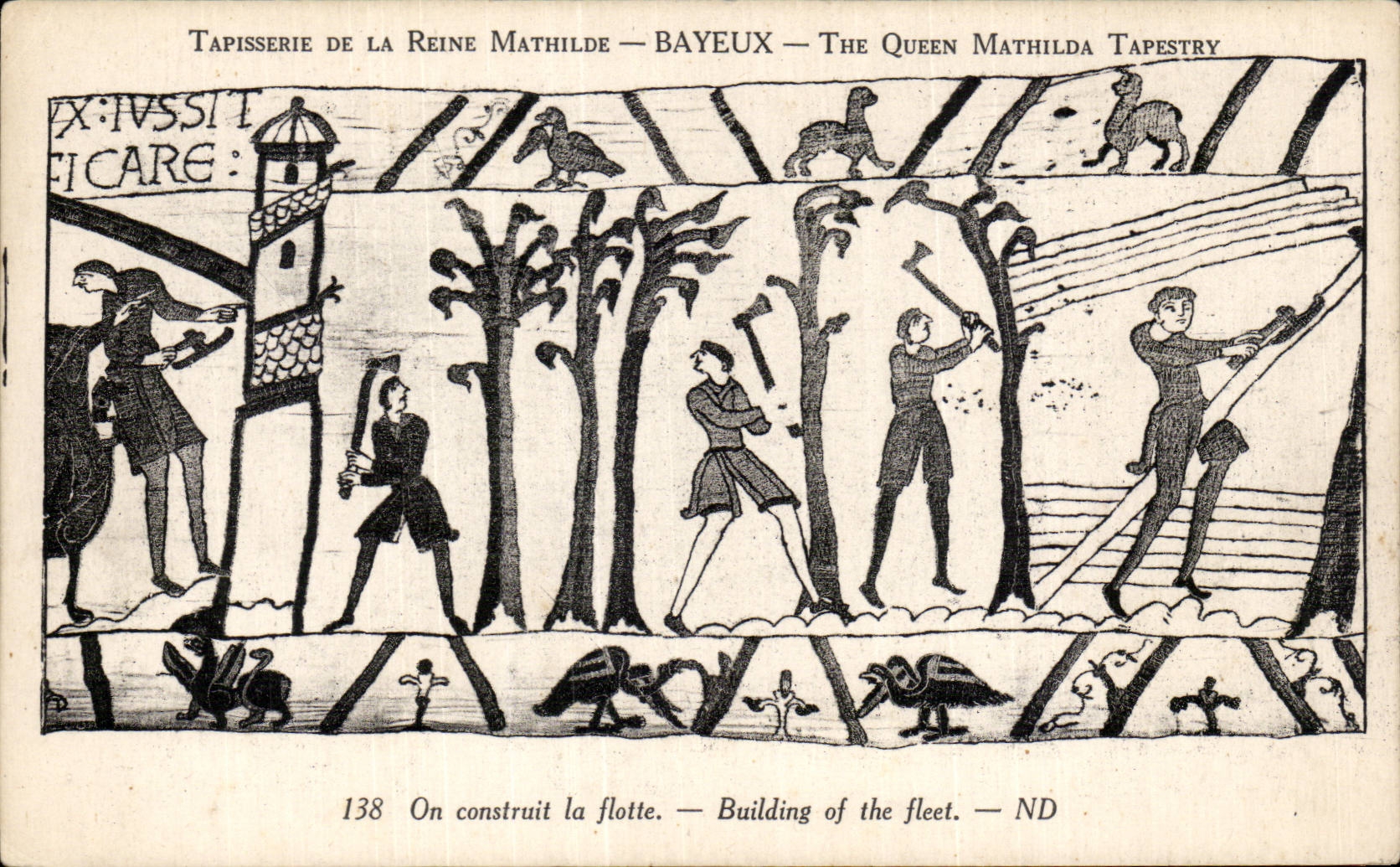 CPA Bayeux Tapisserie of the Queen One builds the fleet