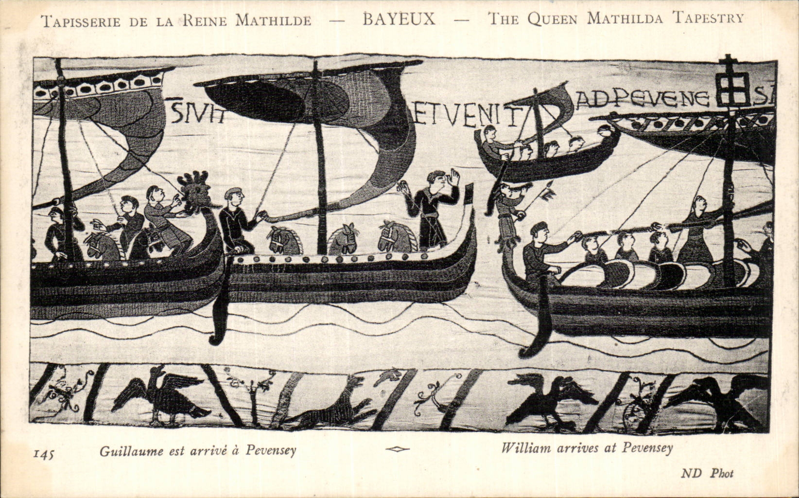 CPA Bayeux Tapisserie of the Queen Mathilde Guillaume east arrives has Pevensey