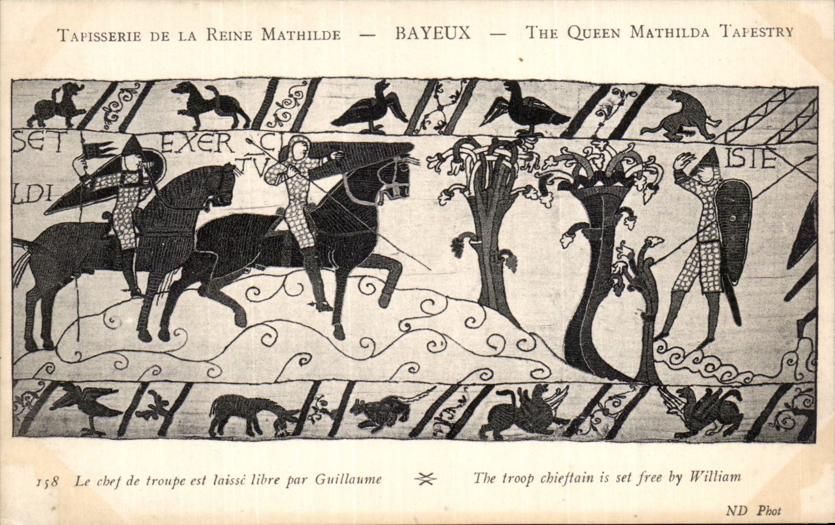 CPA Bayeux Tapisserie of the Mathilde Queen the chief of troop is bundle free by Guillaume