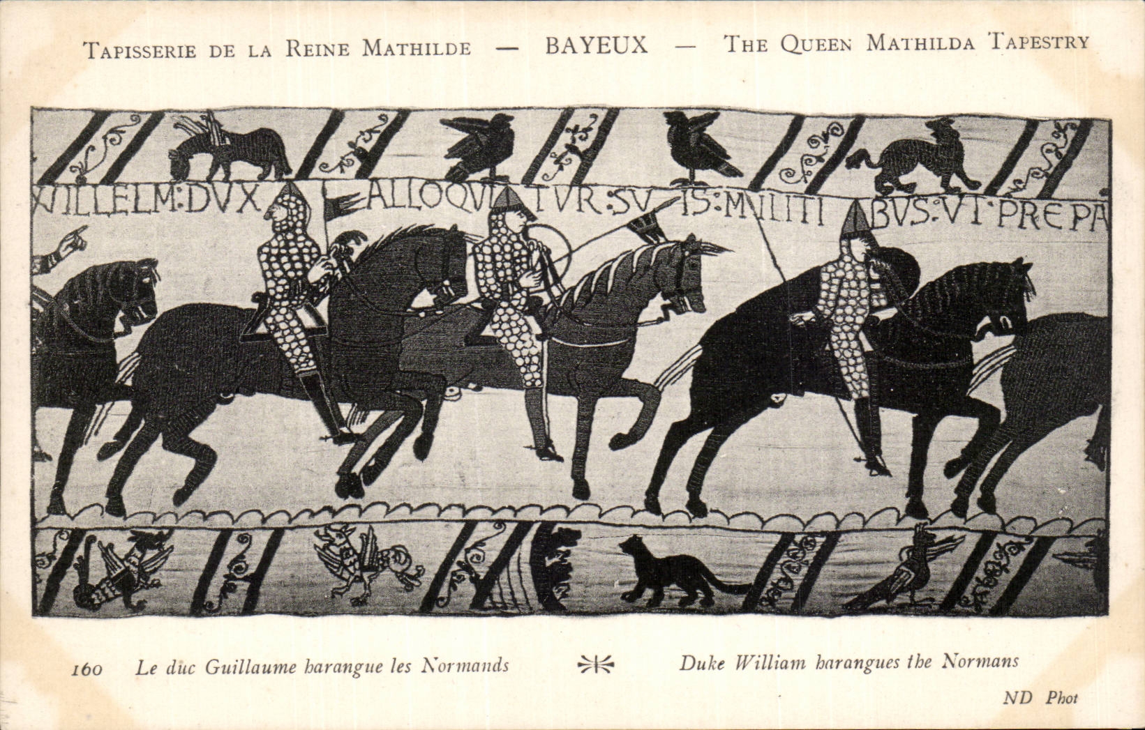 CPA Bayeux Tapestry of the Mathilde Queen the duke Guillaume harangue the Norman ones