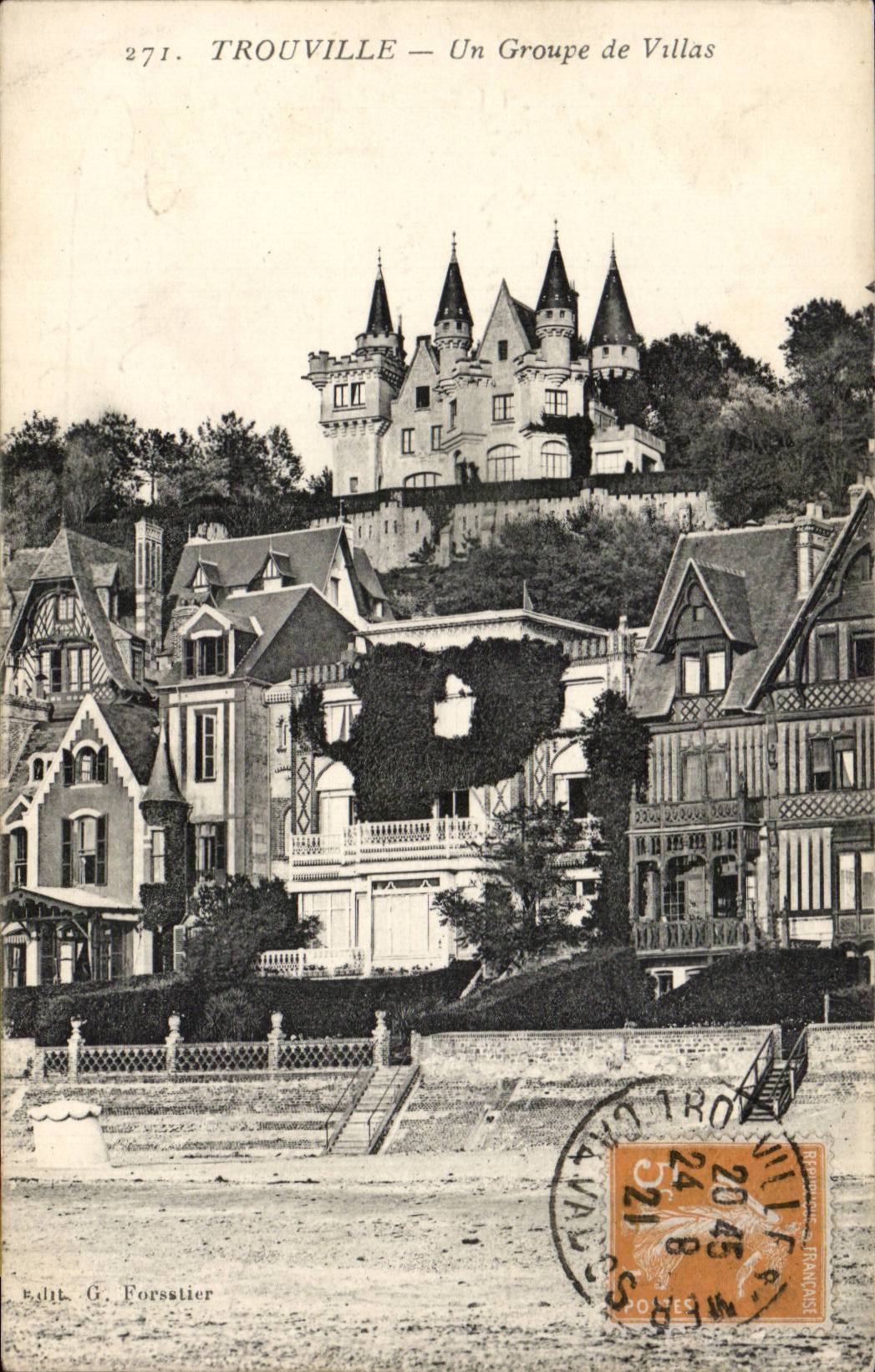 CPA Trouville a group of villas