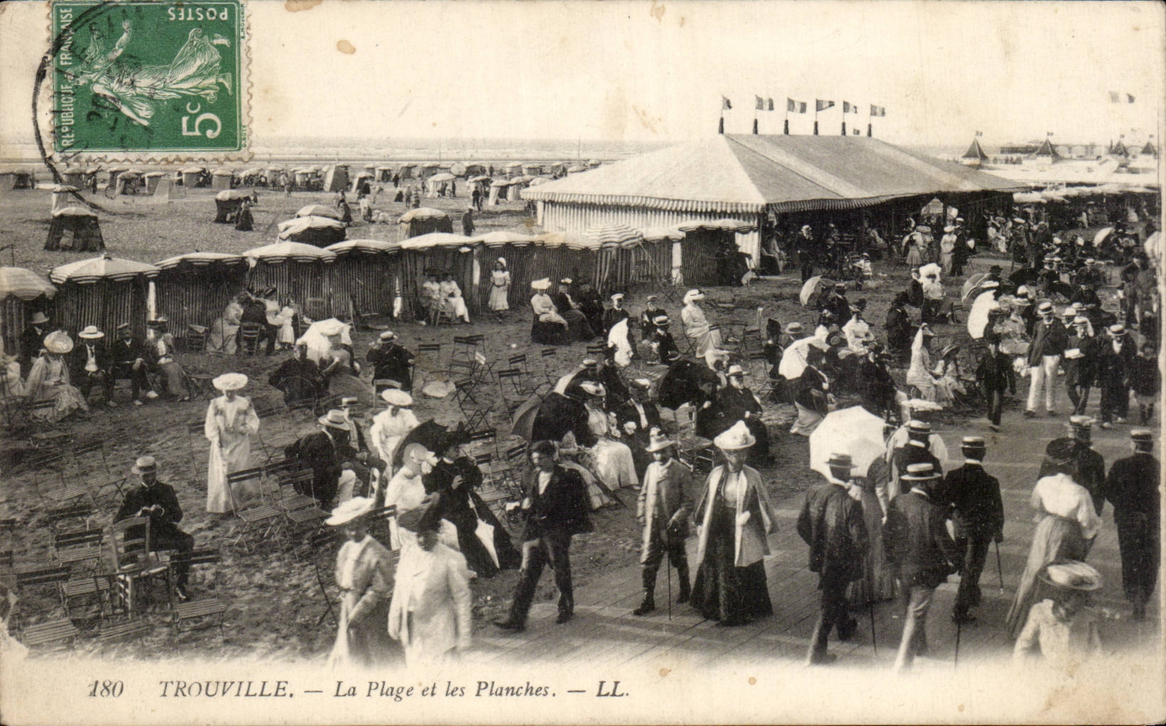 CPA Trouville the beach and boards