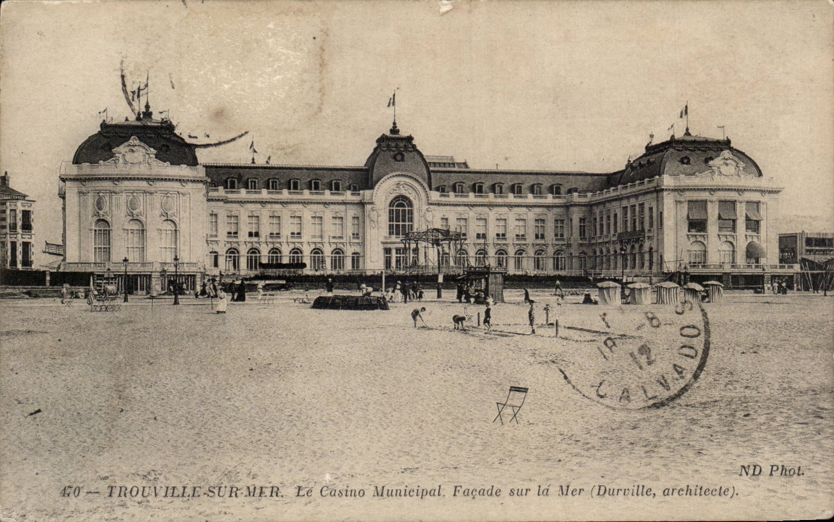 CPA Trouville the municipal casino Frontage on sea