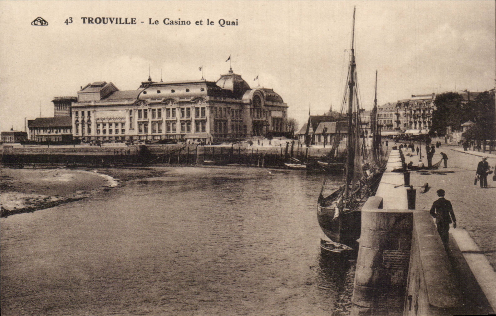 CPA Trouville the casino and the quay