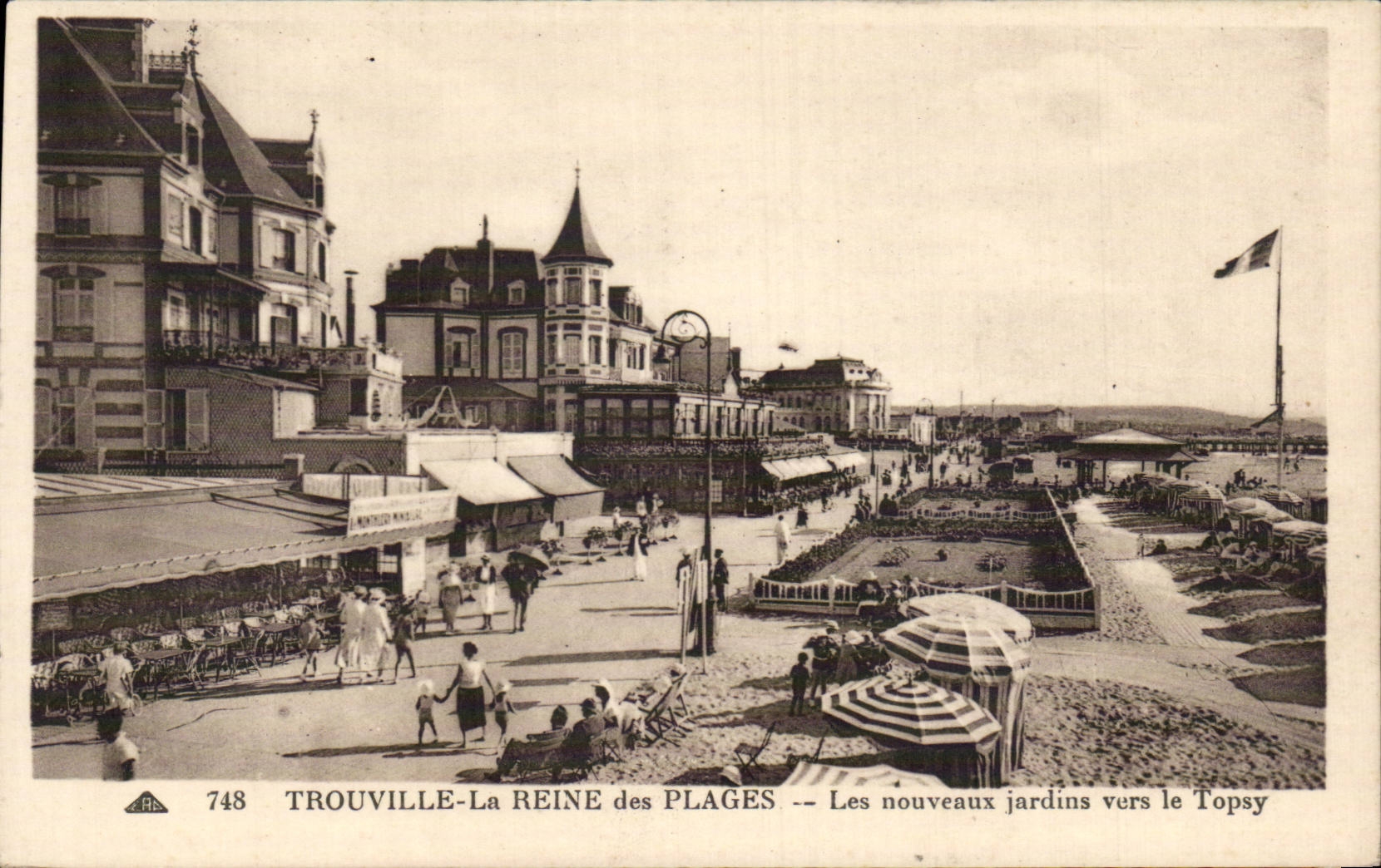 CPA Trouville Queen of the beaches new gardens towards Topsy
