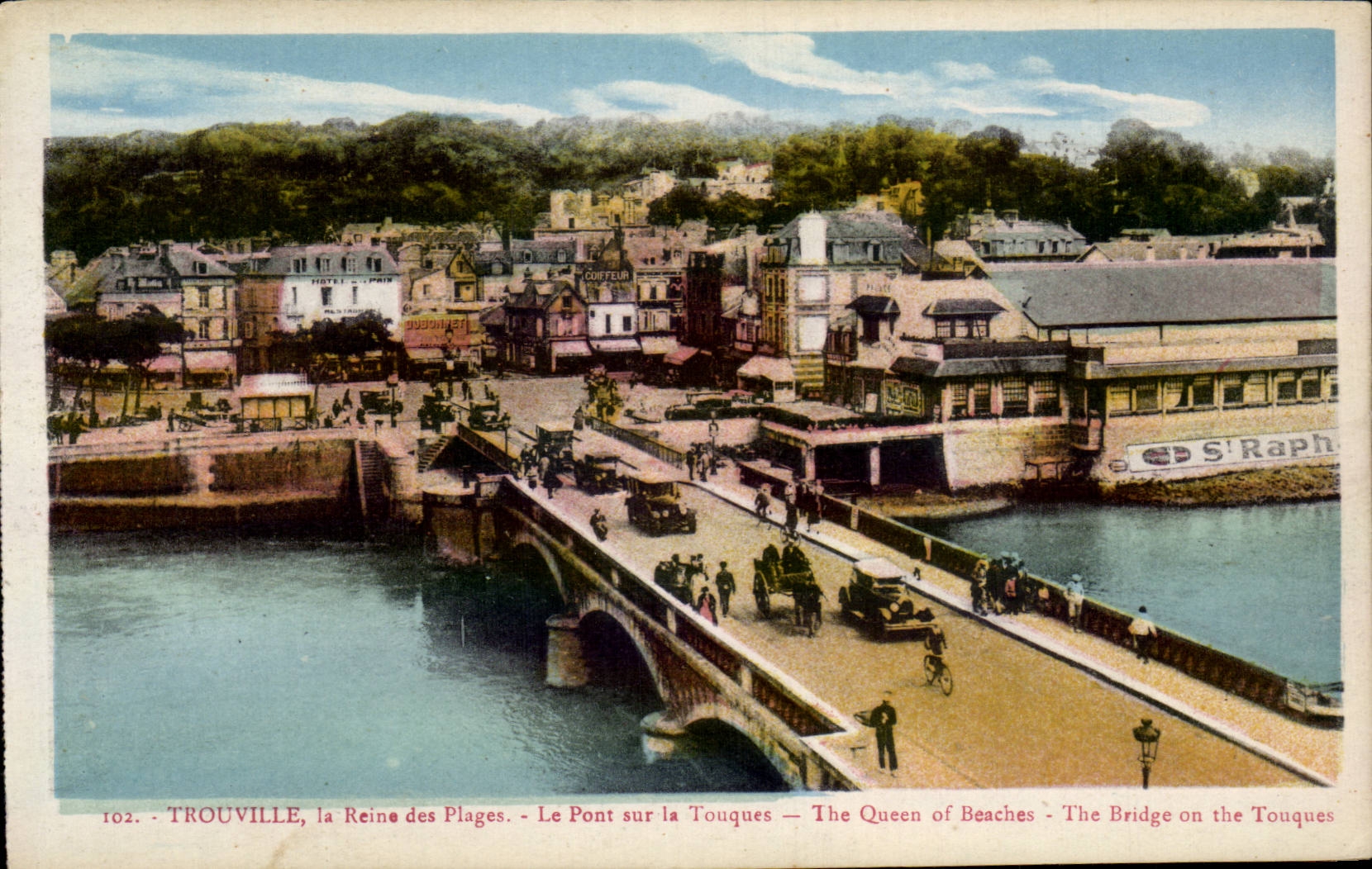 CPA Trouville the queen of the beaches the bridge on the Drums
