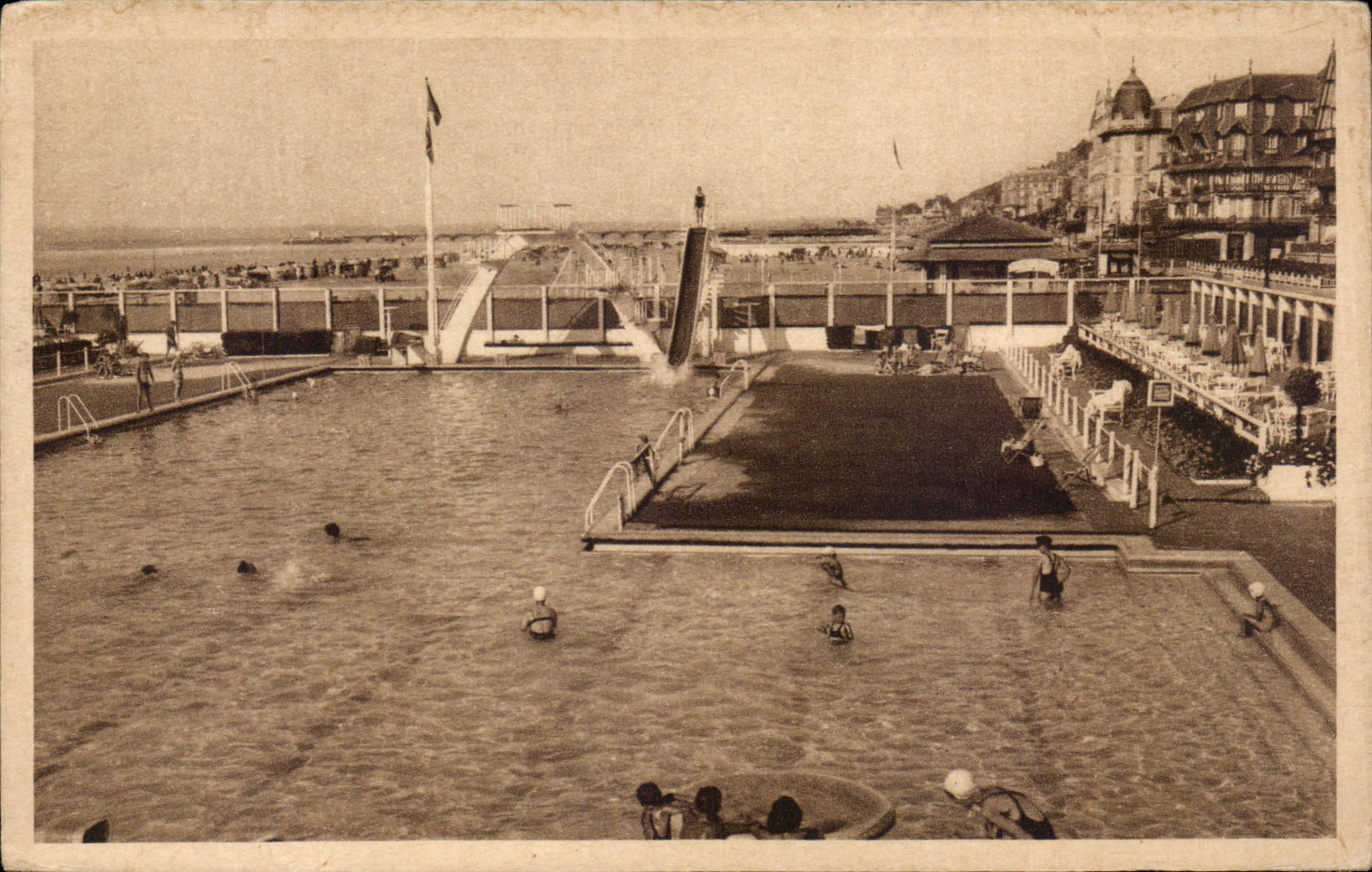 CPA Trouville Queen of the beaches the swimming pool