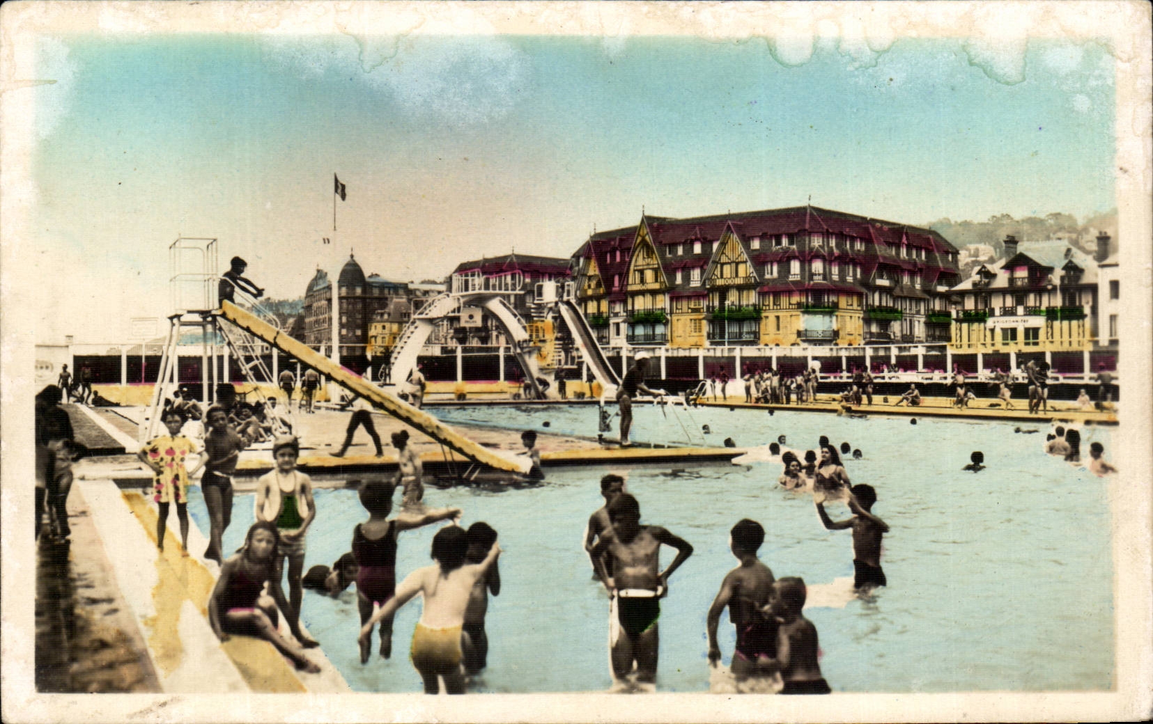 CPA Trouville the swimming pool