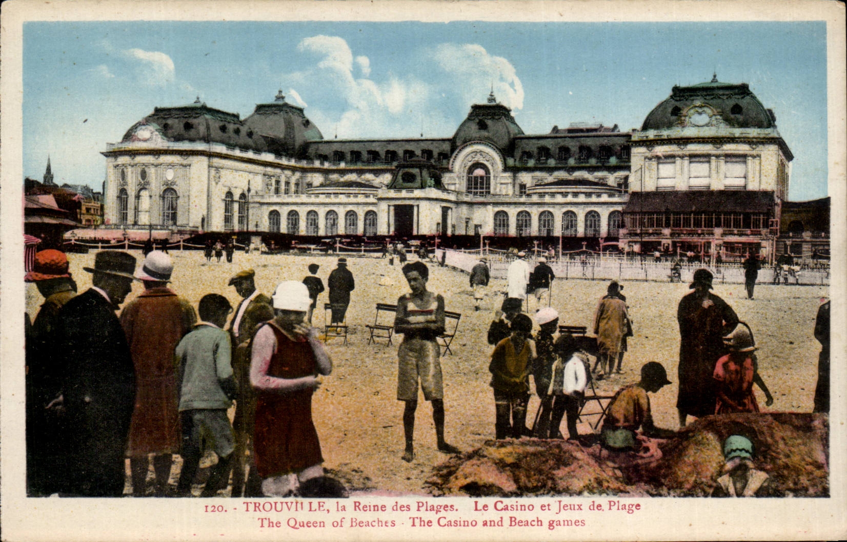 CPA Trouville on sea the casino and plays of beach