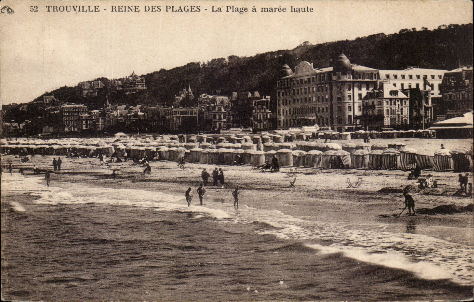 CPA Trouville the beach has high tide