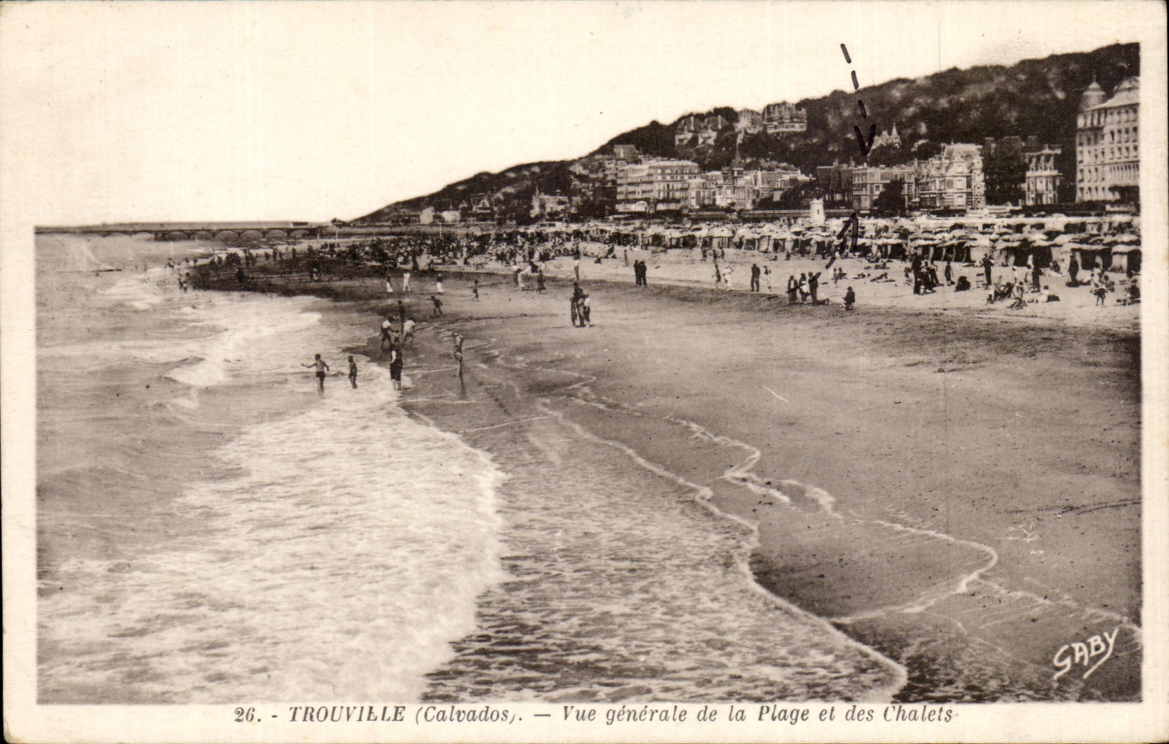 CPA Trouville View of the beach and the country cottages