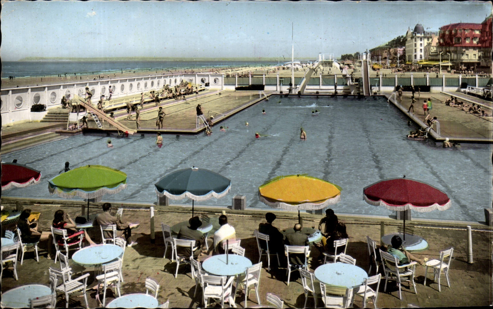 CPSM Trouville the swimming pool