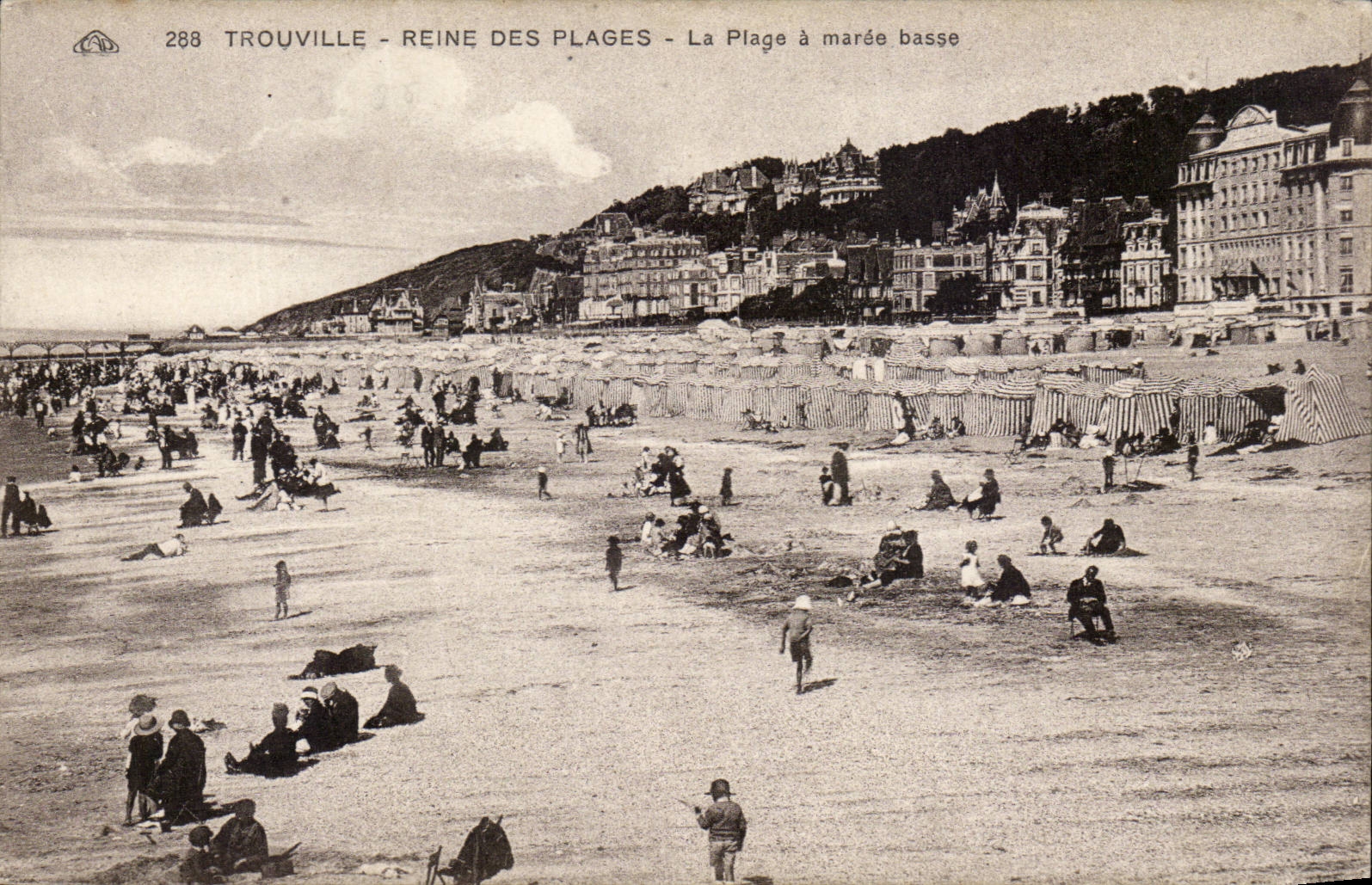 CPA Trouville the beach has low tide