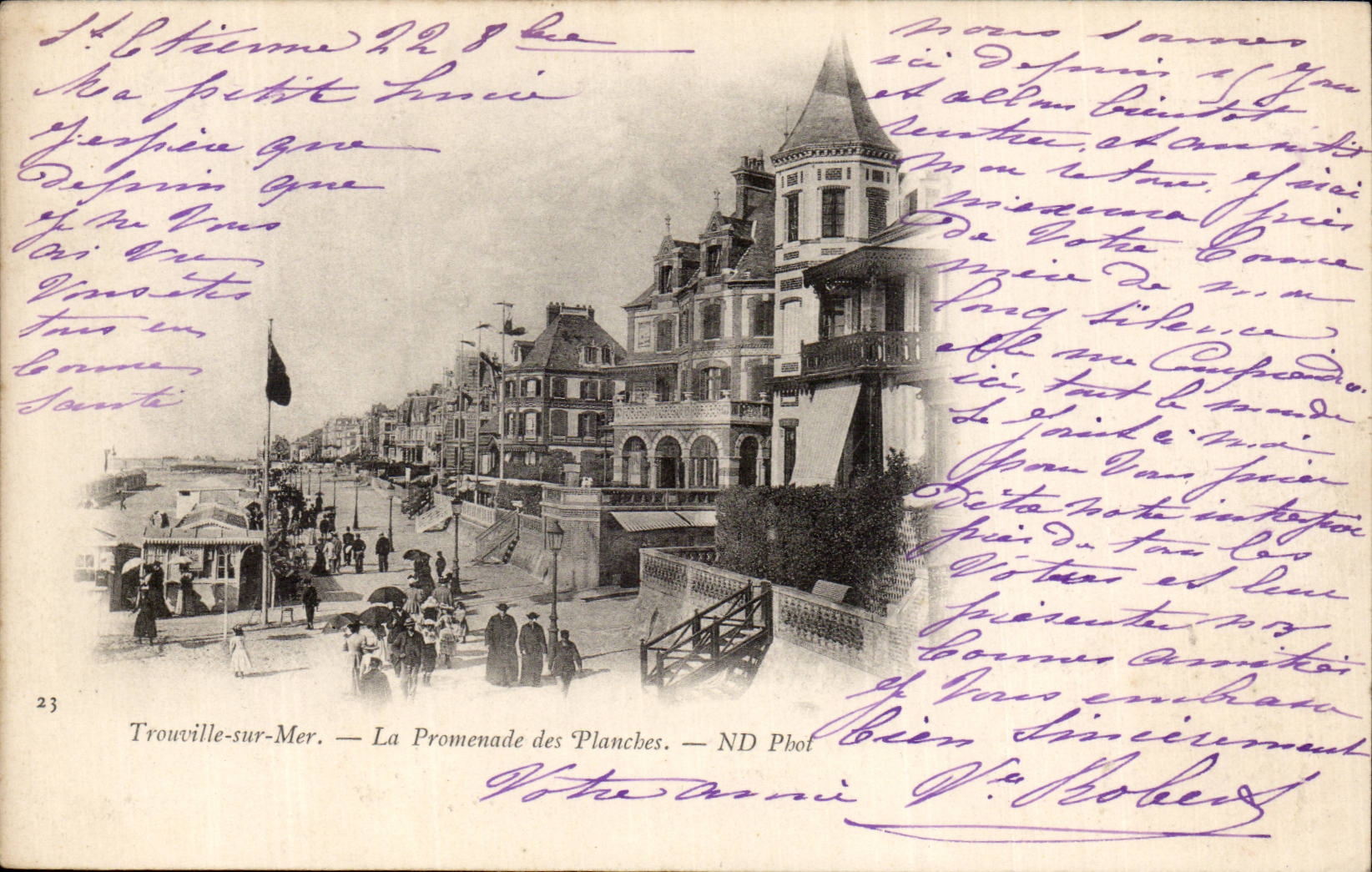 CPA Trouville the walk of the boards