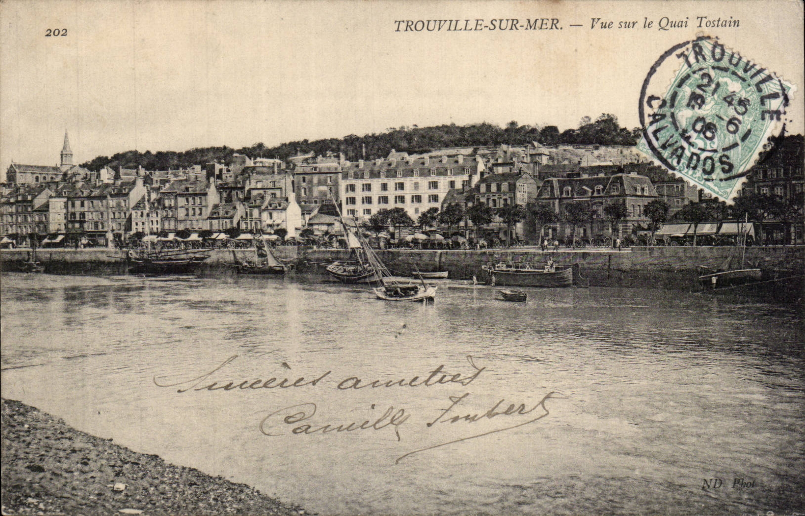 CPA Trouville the queen of the beaches Seen on the Tostain quay
