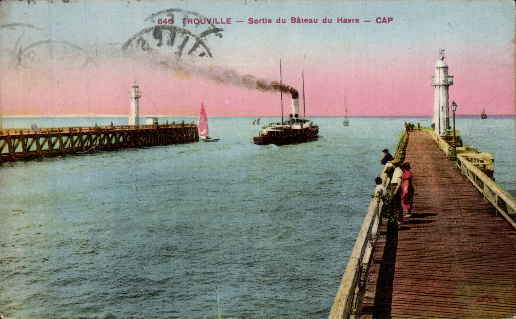 CPA Trouville Left the boat of Le Havre