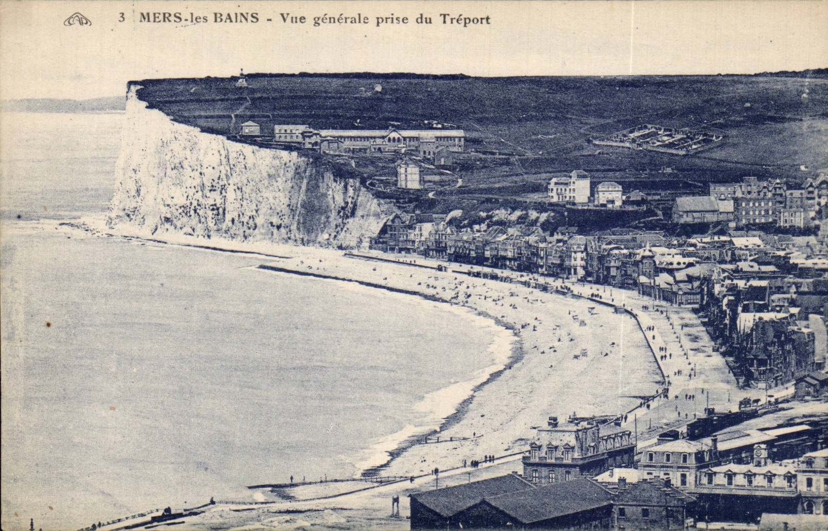 CPA Meere les Bains View genommen von Treport