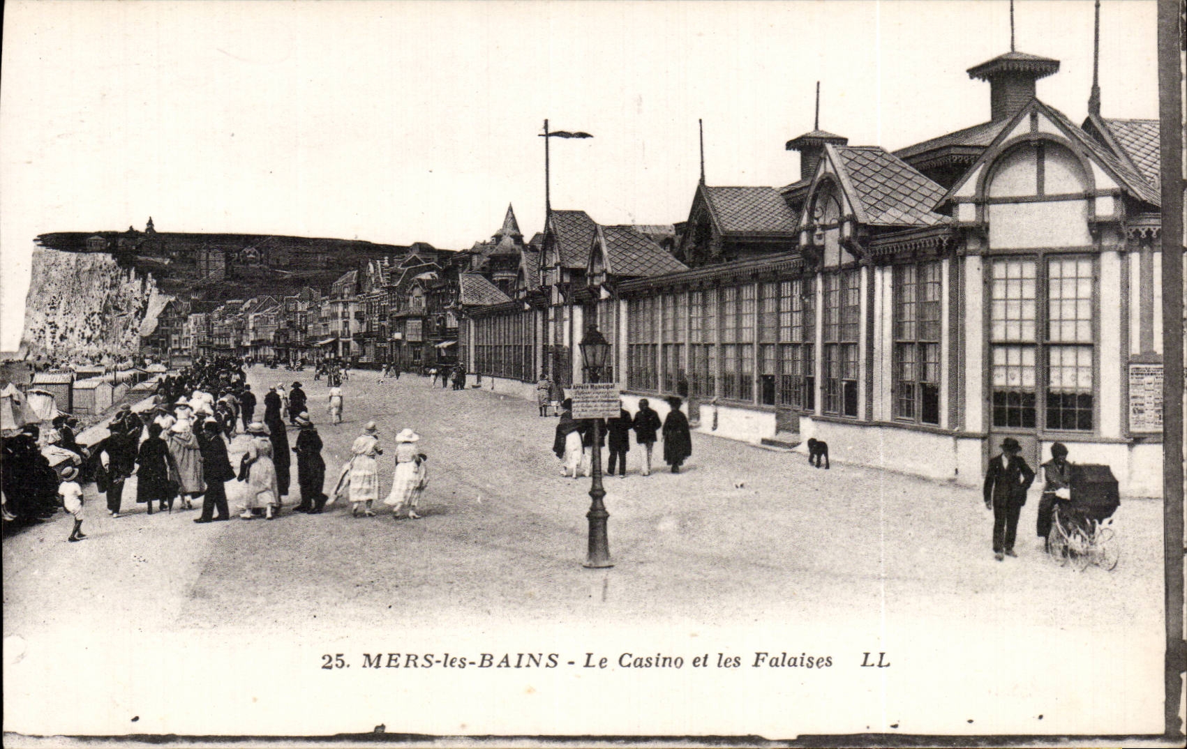 CPA Meere les Bains das Kasino und die Klippen