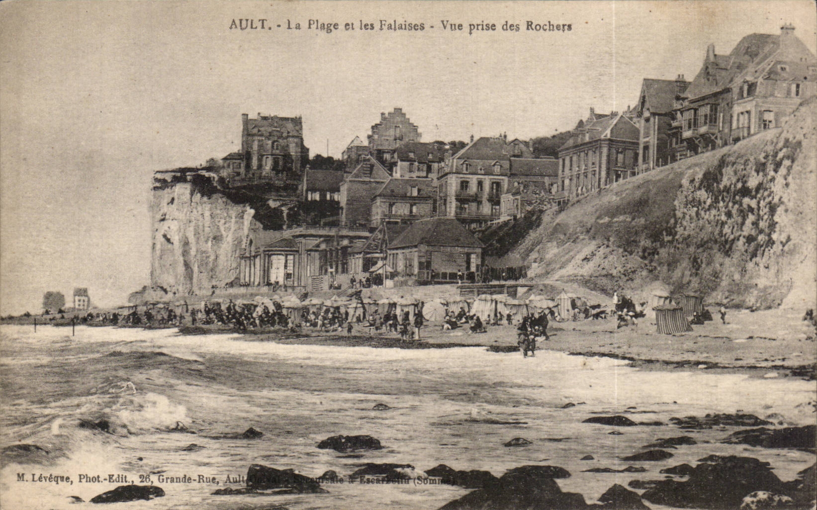 CPA Ault the beach and cliffs Seen from of the rocks