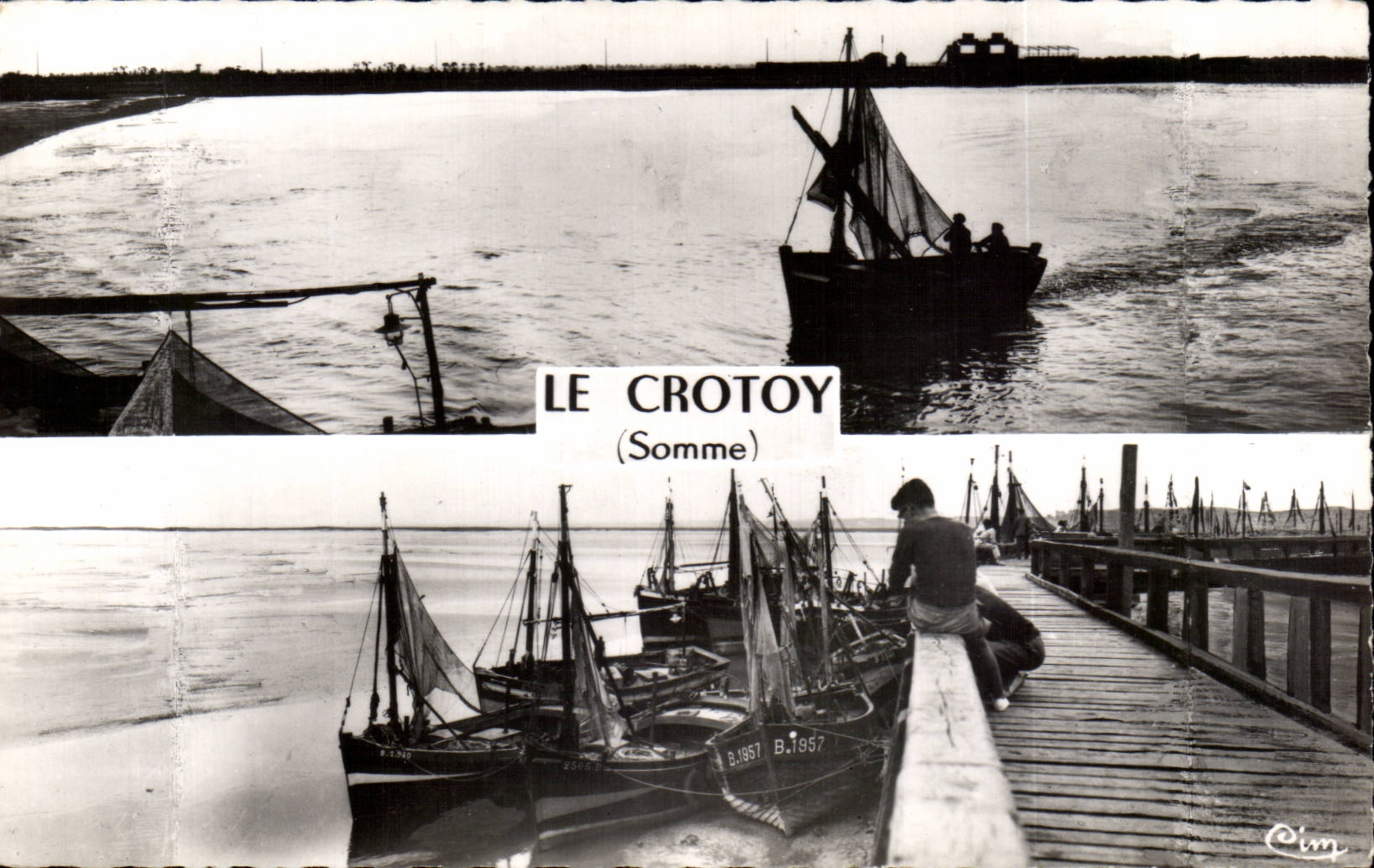 CPSM Crotoy Boats