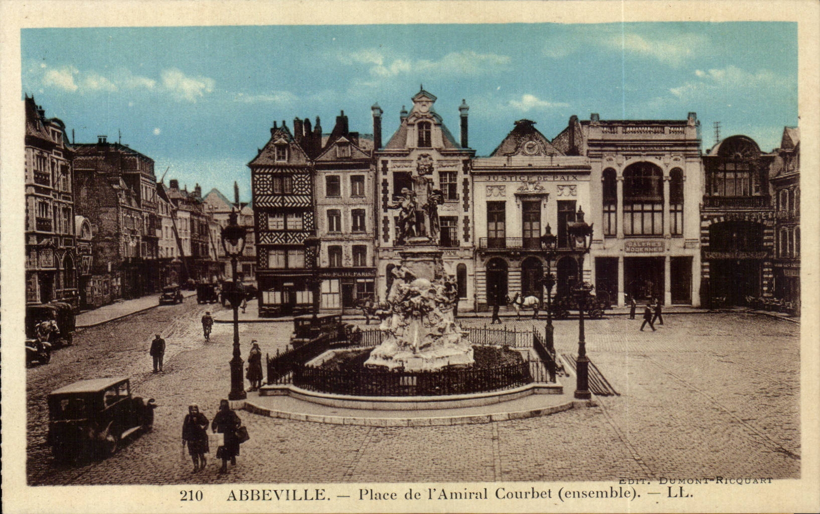 CPA Abbeville Places of the admiral Courbet