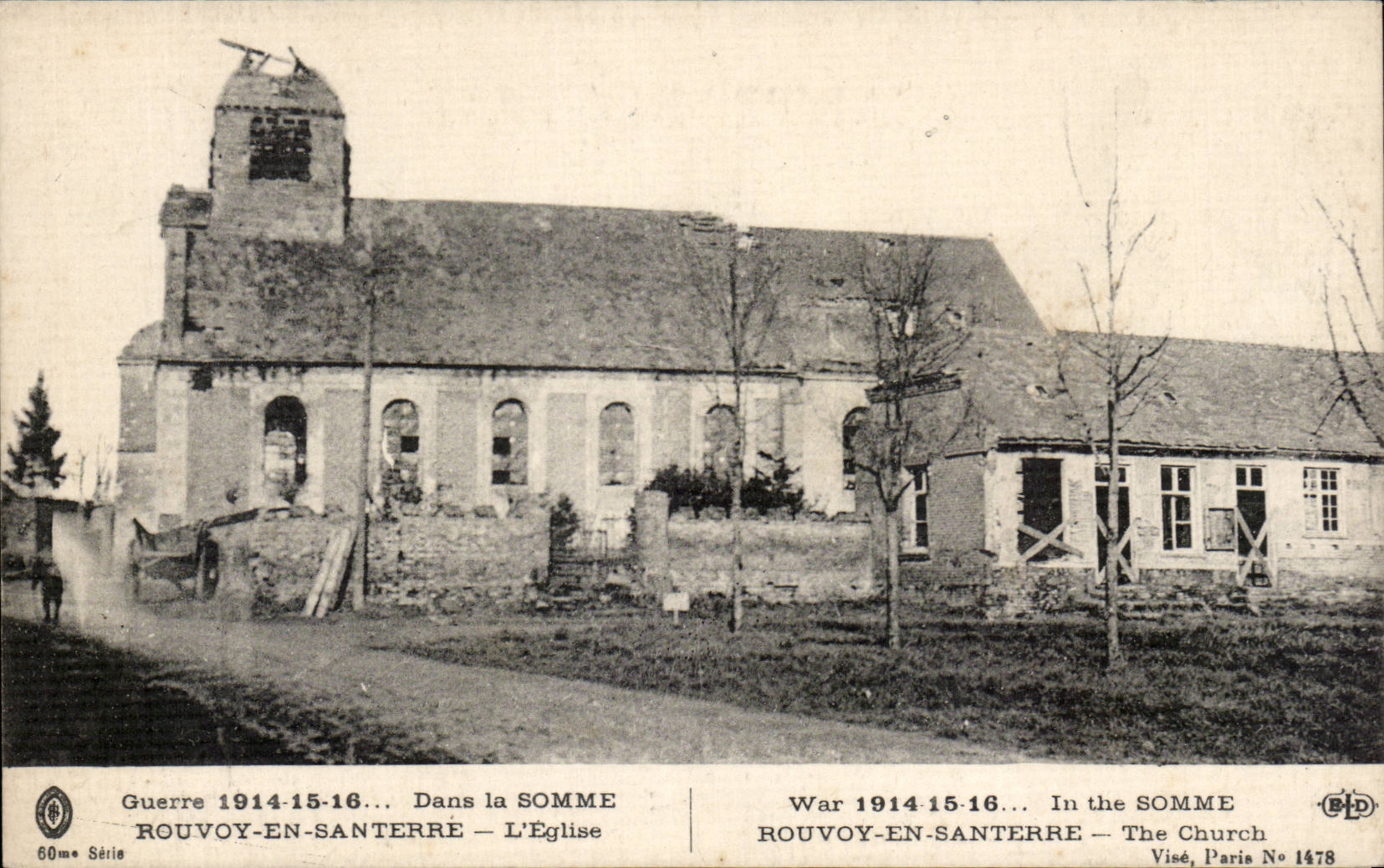 CPA Rouvoy in Santerre the church