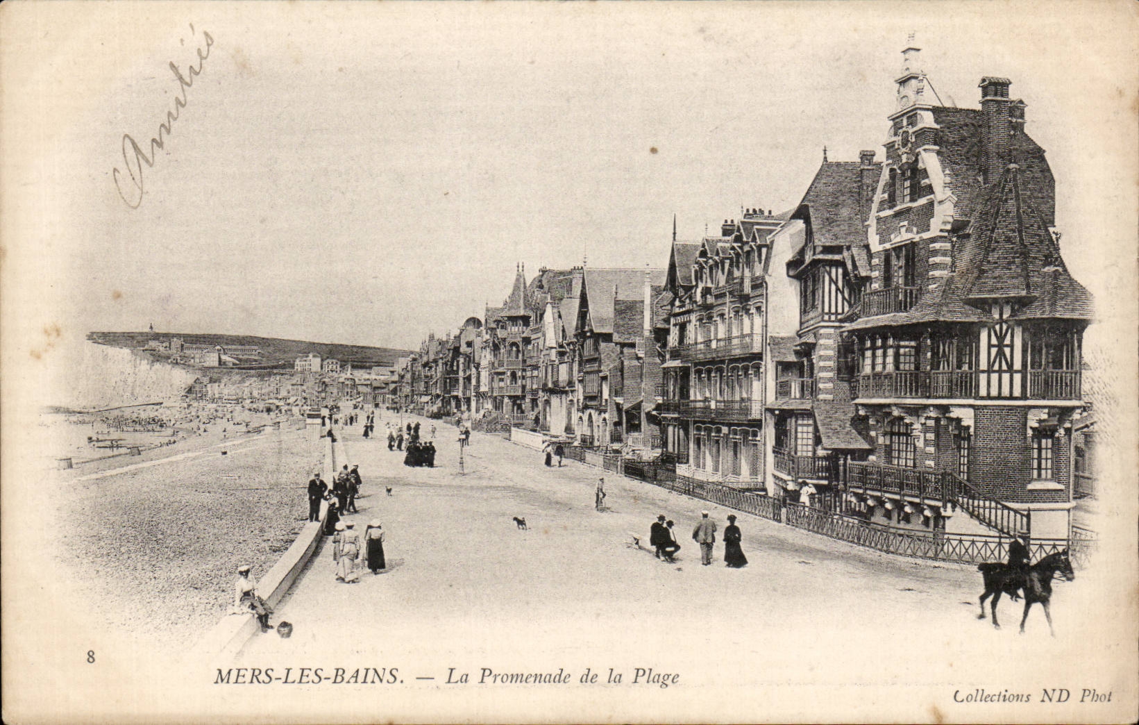 CPA Meere les Bains der Weg des Strandes