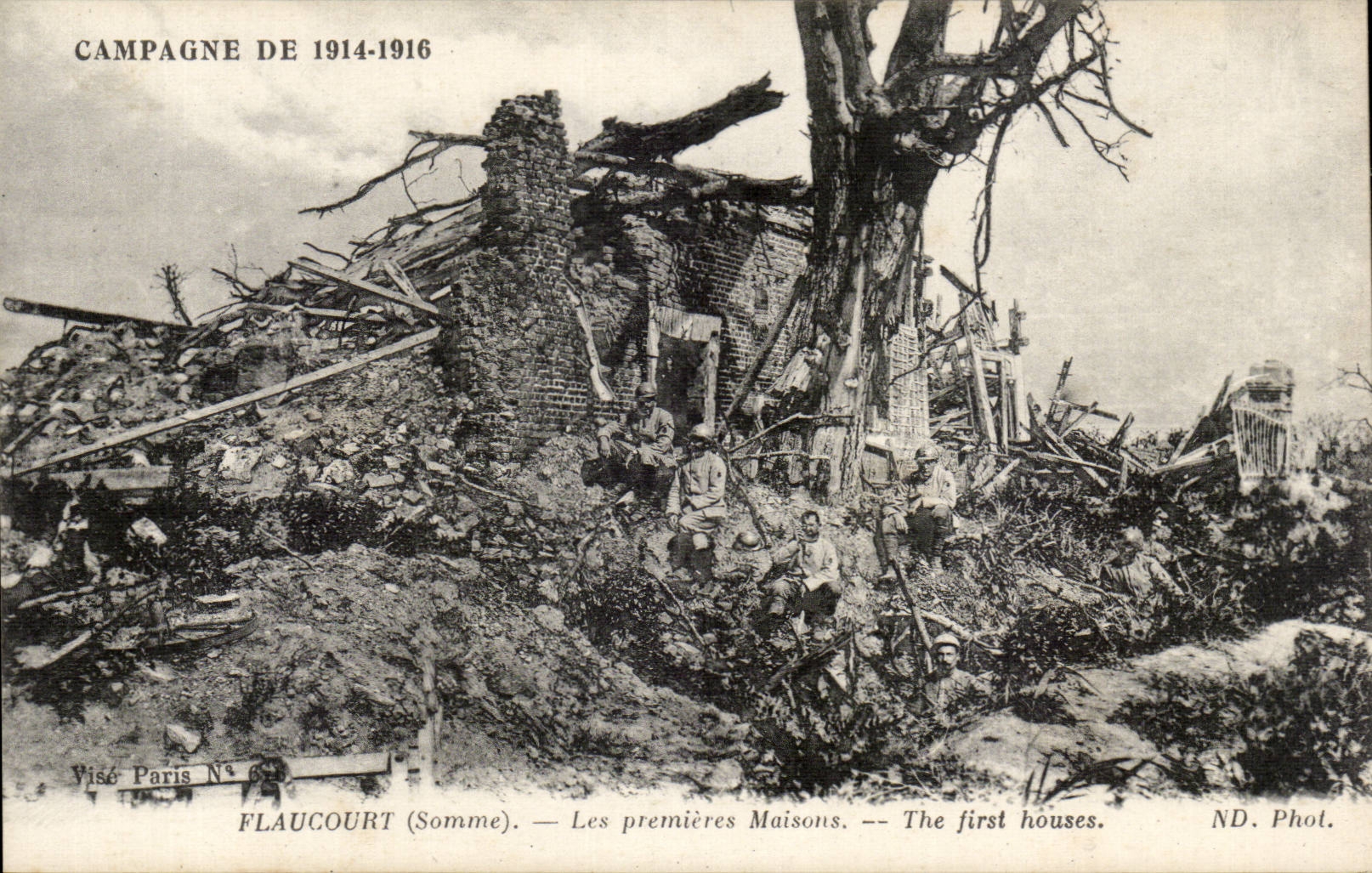 CPA Flacourt first houses