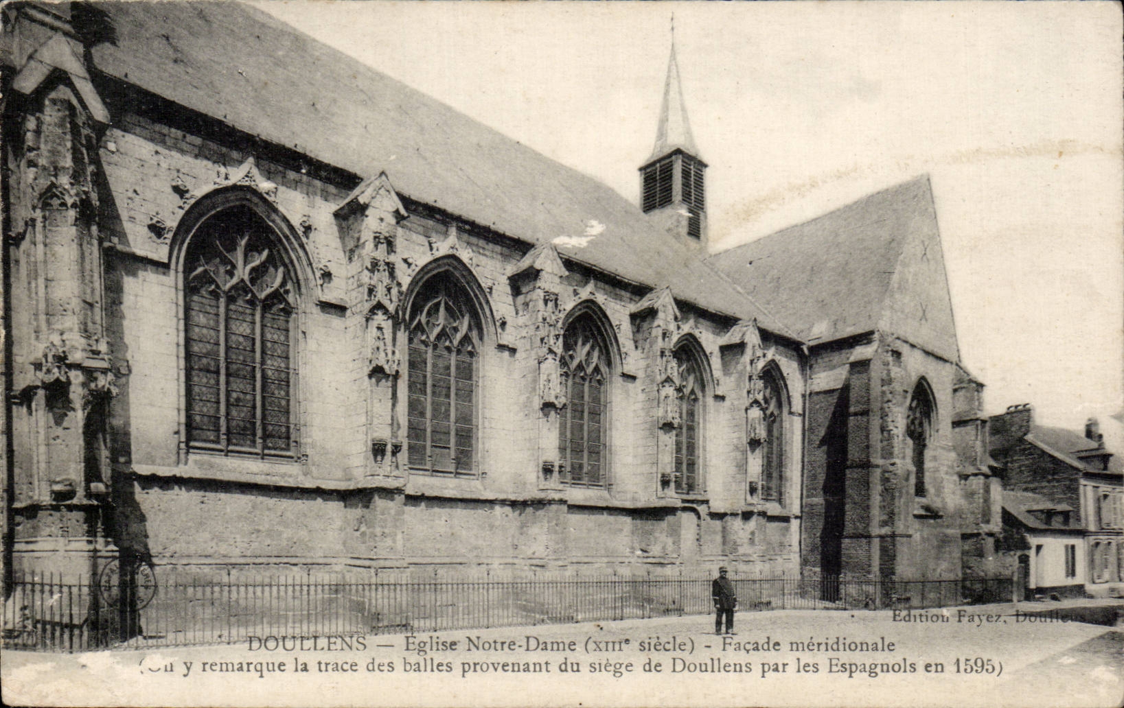 CPA Doullens Church Notre Dame southernmost Frontage