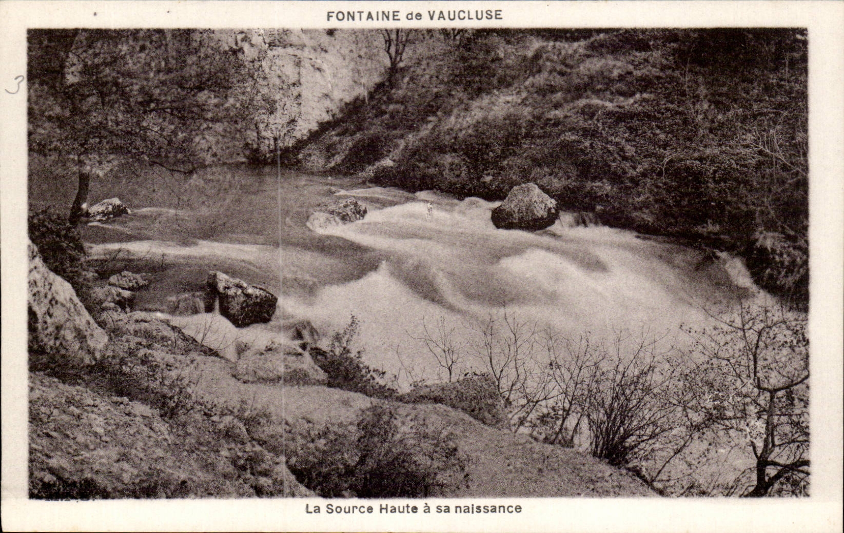 CPA Fontaine von Vaucluse die hohe Quelle hat seine Geburt