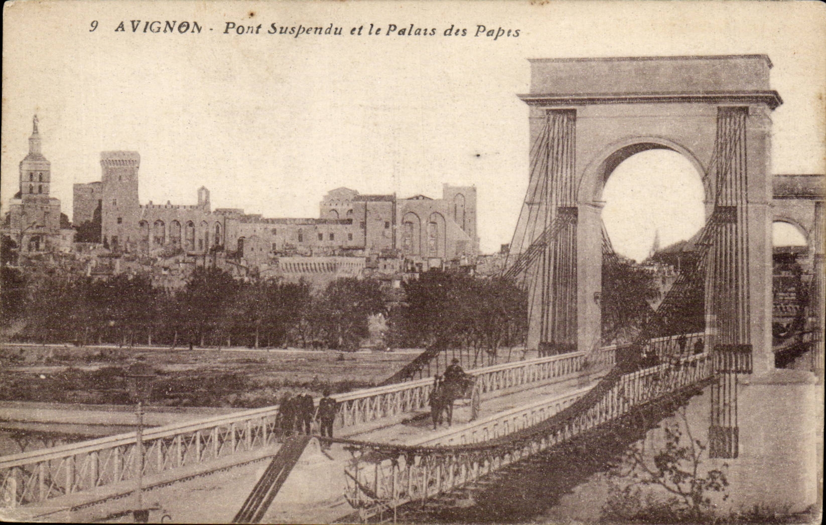 CPA Avignon verschobene Brucke und der Gaumen der Papste