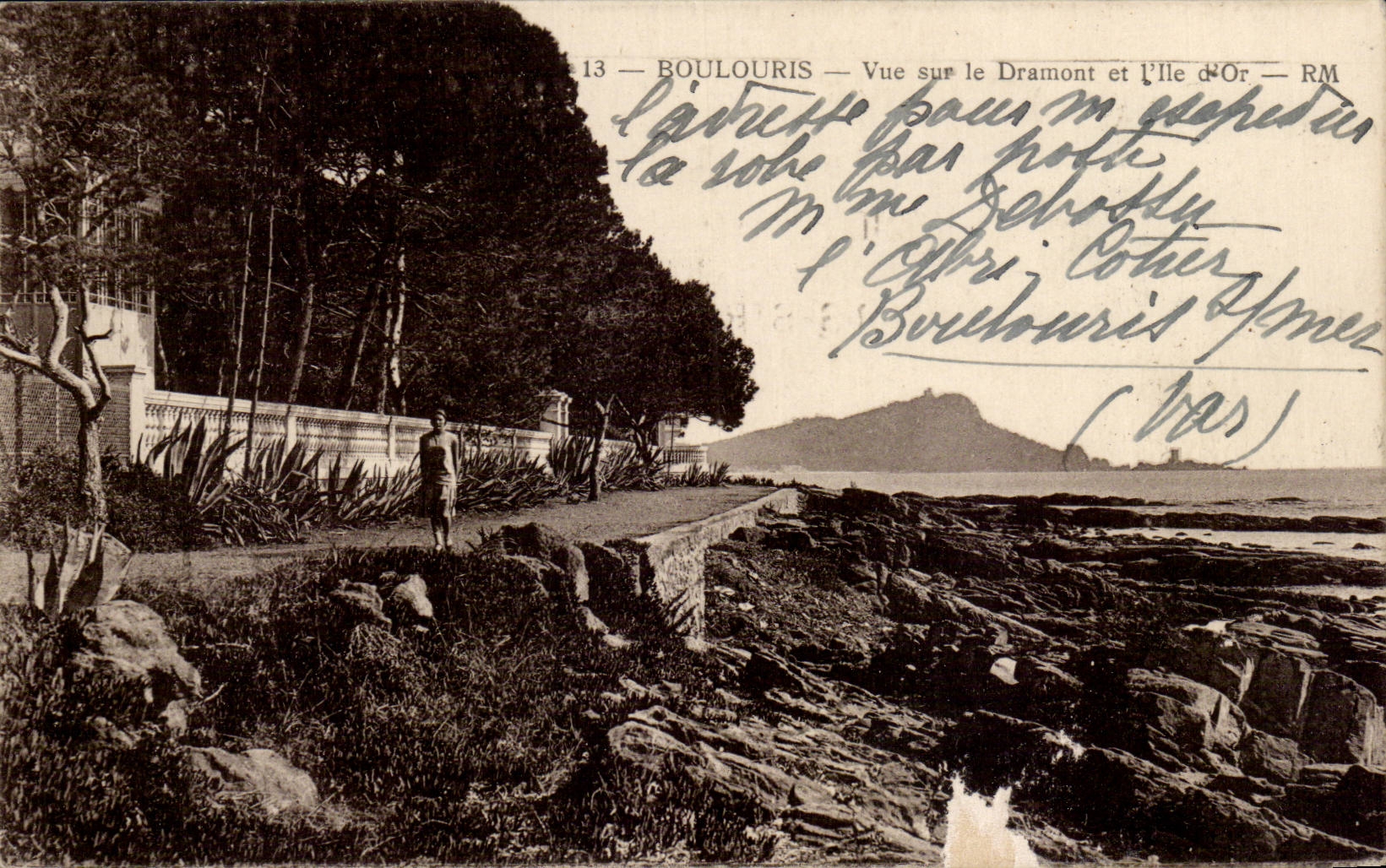 CPA Boulouris gesehen auf Dramont und die Insel vom Gold