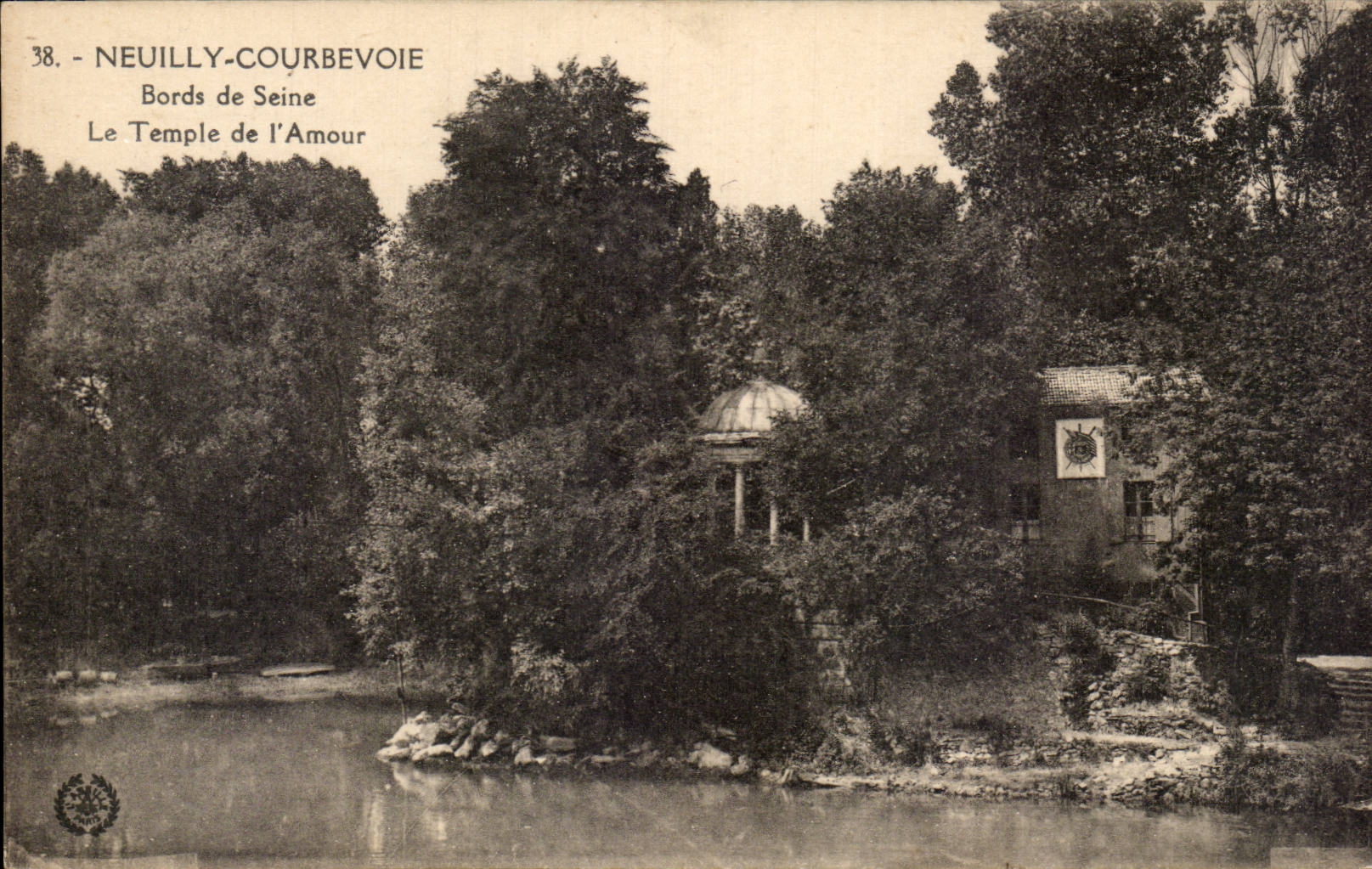 CPA Neuilly Courbevoie Bords de Seine Le temple de l'amour
