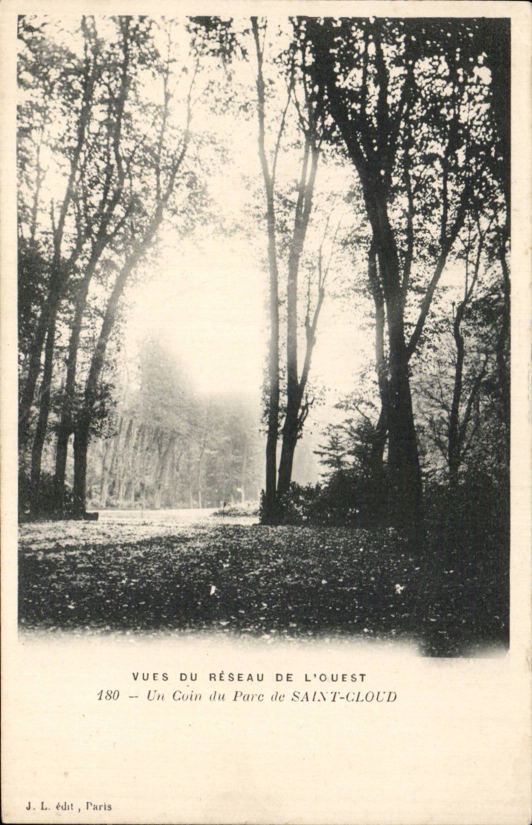 CPA a corner of the park of Saint Cloud