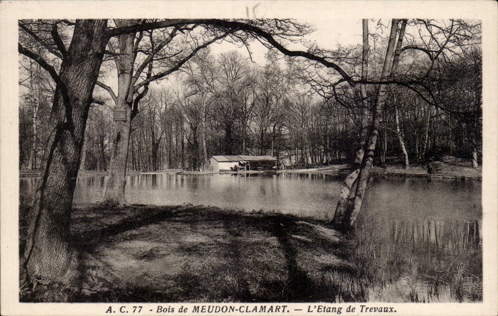 CPA Holz von Meudon Clamart der Teich von Trevaux