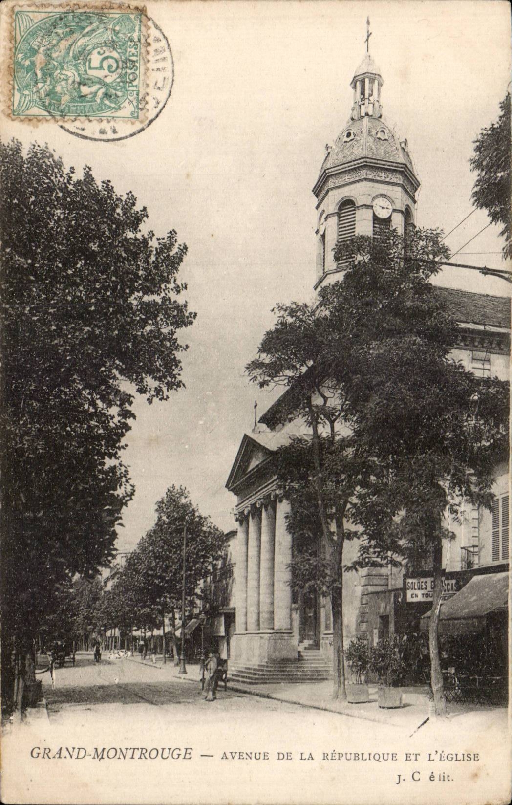 CPA grosses Montrouge das von der Republik und von der Kirche auftrat