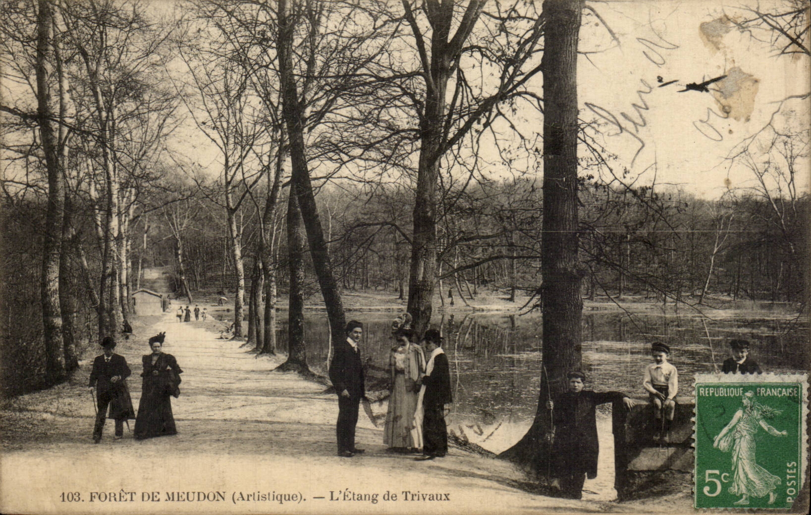 CPA Bohrgerat von Meudon der Teich von Trivaux