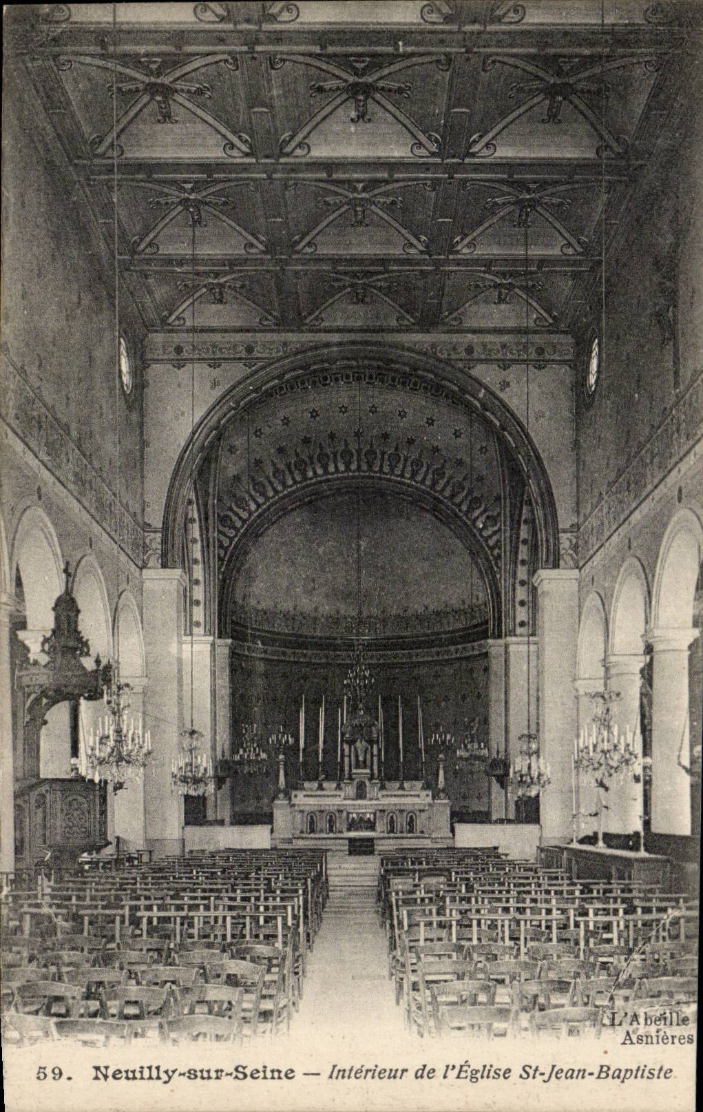 CPA Neuilly sur Seine Interieur de l'eglise Jean Baptiste